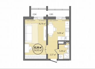 Продаю 1-ком. квартиру, 37.5 м2, Челябинск, улица Труда, 14, Центральный район