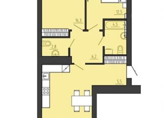 Продажа двухкомнатной квартиры, 83.1 м2, Калининград