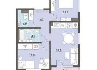 Продается двухкомнатная квартира, 55.4 м2, Екатеринбург, Академический район