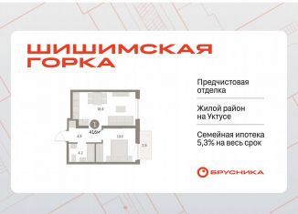 Продажа 1-ком. квартиры, 41.6 м2, Екатеринбург, Чкаловский район, Каслинский переулок, 3