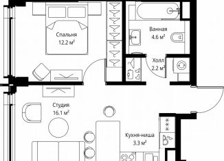 Продаю 1-ком. квартиру, 38.4 м2, Москва, САО, 2-я Хуторская улица, 34