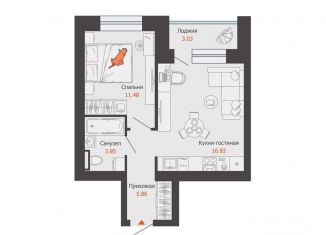 Продам однокомнатную квартиру, 40 м2, Киров