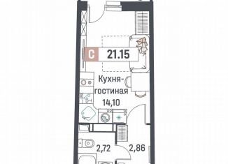 Продажа квартиры студии, 21.2 м2, Мурино, ЖК Авиатор
