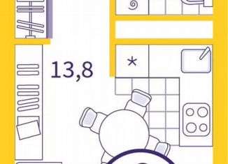 Продажа квартиры студии, 23.7 м2, Екатеринбург, Чкаловский район