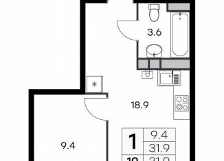 Продам 1-ком. квартиру, 31.9 м2, Нижегородская область