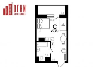 Продам квартиру студию, 24 м2, Нижний Новгород, Автозаводский район, Коломенская улица, 8к4