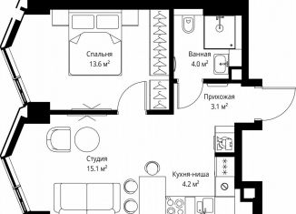 Продается 1-ком. квартира, 40 м2, Москва, САО, 2-я Хуторская улица, 34
