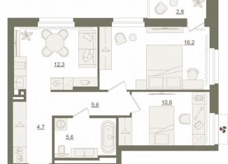 Продается 2-комнатная квартира, 56.4 м2, Республика Башкортостан