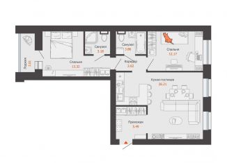 Продажа двухкомнатной квартиры, 68 м2, Киров