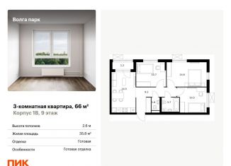 Продается 3-ком. квартира, 66 м2, Ярославль, ЖК Волга Парк