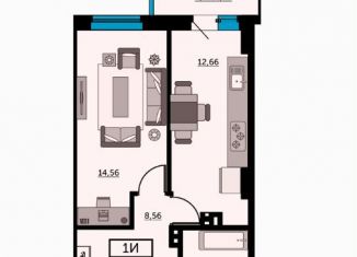 Однокомнатная квартира на продажу, 40 м2, Ростов-на-Дону, ЖК Город у Реки, улица 29-я Линия, 112А