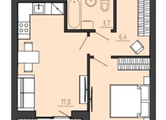 Продажа 1-комнатной квартиры, 41.6 м2, Калининград