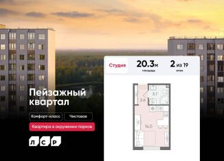 Продам квартиру студию, 20.3 м2, Санкт-Петербург, Пейзажная улица, 23
