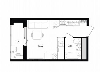 Продам квартиру студию, 21.7 м2, Ростов-на-Дону, улица Ткачёва, 11