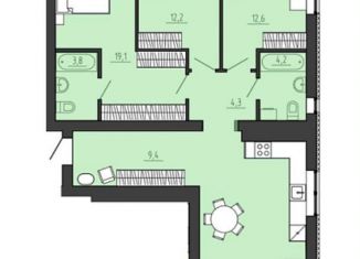 Продам 3-комнатную квартиру, 101.9 м2, Калининград