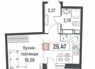 Продам квартиру студию, 25.5 м2, Мурино, ЖК Авиатор
