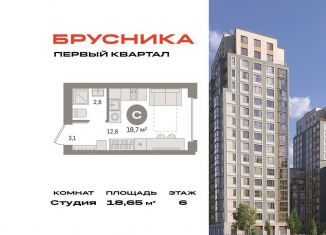 Продам квартиру студию, 18.7 м2, деревня Сапроново