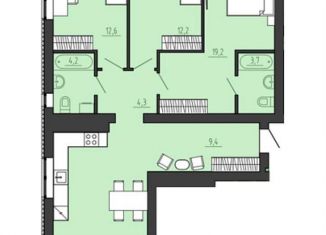 Продаю трехкомнатную квартиру, 101.9 м2, Калининград