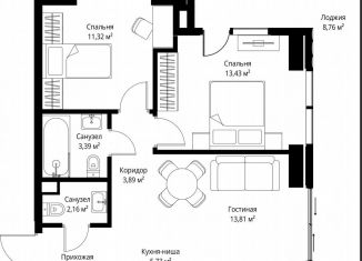 2-комнатная квартира на продажу, 66.3 м2, Кострома, 3-й Силикатный проезд, 10