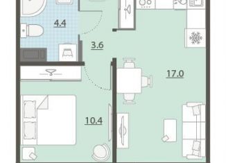 Продается 1-ком. квартира, 35.4 м2, Екатеринбург, Академический район