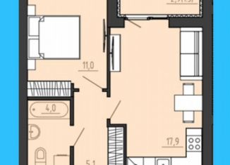 Продаю однокомнатную квартиру, 40.9 м2, Калининград