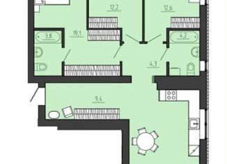 Продам 3-комнатную квартиру, 101.9 м2, Калининград