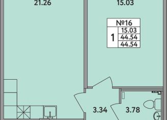 Продажа 1-ком. квартиры, 44.5 м2, деревня Новое Девяткино, Главная улица, 2