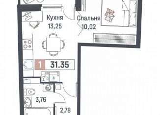 Продажа 1-ком. квартиры, 31.4 м2, Мурино, ЖК Авиатор