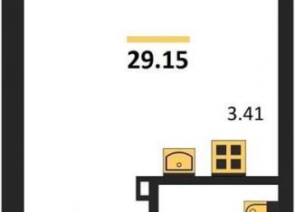 Продам квартиру студию, 29.2 м2, Новосибирск, метро Золотая Нива, улица Королёва, 2