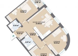 Продажа 3-комнатной квартиры, 91.8 м2, Екатеринбург, метро Машиностроителей