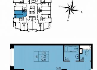 Продаю 1-ком. квартиру, 42.1 м2, Владимир, ЖК Гвардейский 2.0