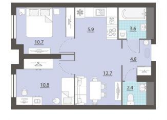 Продаю 2-комнатную квартиру, 51.1 м2, Екатеринбург, метро Машиностроителей