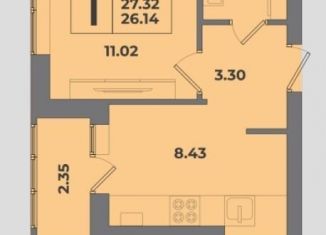 Однокомнатная квартира на продажу, 28.5 м2, Калининград