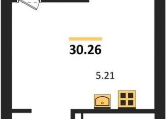 Продам квартиру студию, 30.3 м2, Новосибирск, метро Золотая Нива, улица Королёва, 2