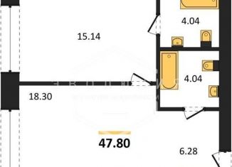 Продажа 1-ком. квартиры, 47.8 м2, Калининград, Арсенальная улица, 31к4