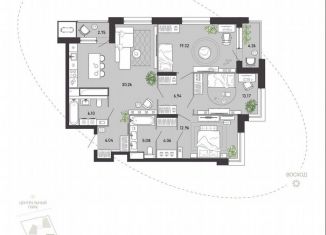 Трехкомнатная квартира на продажу, 110.9 м2, Тула, Советский территориальный округ, улица Фридриха Энгельса, 70А