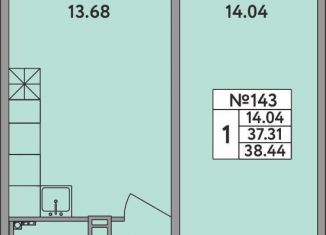 Продажа однокомнатной квартиры, 37.3 м2, деревня Новое Девяткино, Главная улица, 2, ЖК Удача