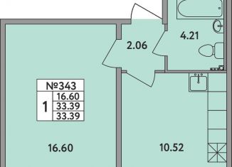 Продаю 1-комнатную квартиру, 33.4 м2, деревня Новое Девяткино, Главная улица, 2, ЖК Удача