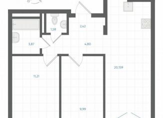 Продажа двухкомнатной квартиры, 54.5 м2, Екатеринбург, метро Чкаловская