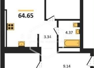 Продаю двухкомнатную квартиру, 64.7 м2, Калининград, Минусинская улица, 9