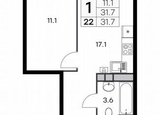 Продается 1-ком. квартира, 31.7 м2, Нижегородская область