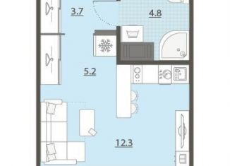 Продам квартиру студию, 26 м2, Екатеринбург, Академический район