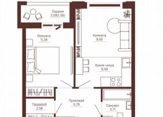 Продам 2-ком. квартиру, 41.1 м2, Пермь