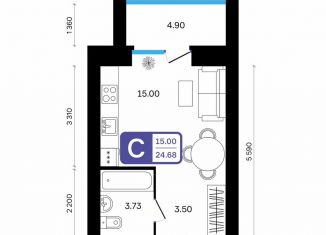 Продажа квартиры студии, 24.7 м2, Белебей