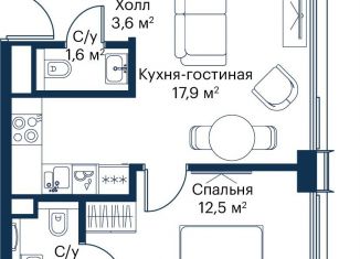 Продам 1-комнатную квартиру, 38.8 м2, Москва, САО, Волоколамское шоссе, 2
