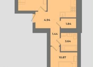 Продается 2-ком. квартира, 52.6 м2, Калининград, Минусинская улица, 9