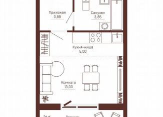 Продам квартиру студию, 28.3 м2, Пермь