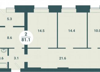 Продам 3-ком. квартиру, 81 м2, Красноярский край, Соколовская улица, 54