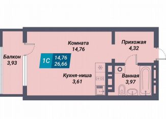 Продаю квартиру студию, 30.6 м2, Новосибирск, метро Золотая Нива
