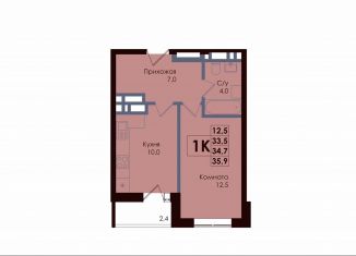 Продам 1-комнатную квартиру, 34.7 м2, Ростов-на-Дону, Советский район